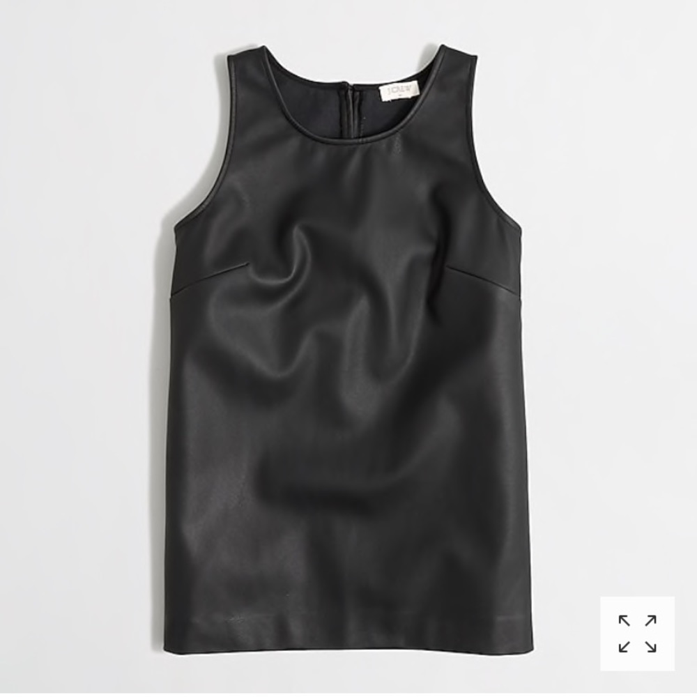 Jcrew faux leather shell nwot